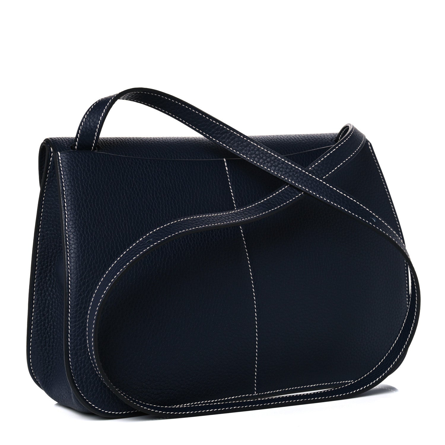 Hermes Taurillon Clemence Halzan 31 GM Bleu Nuit 3 of 12