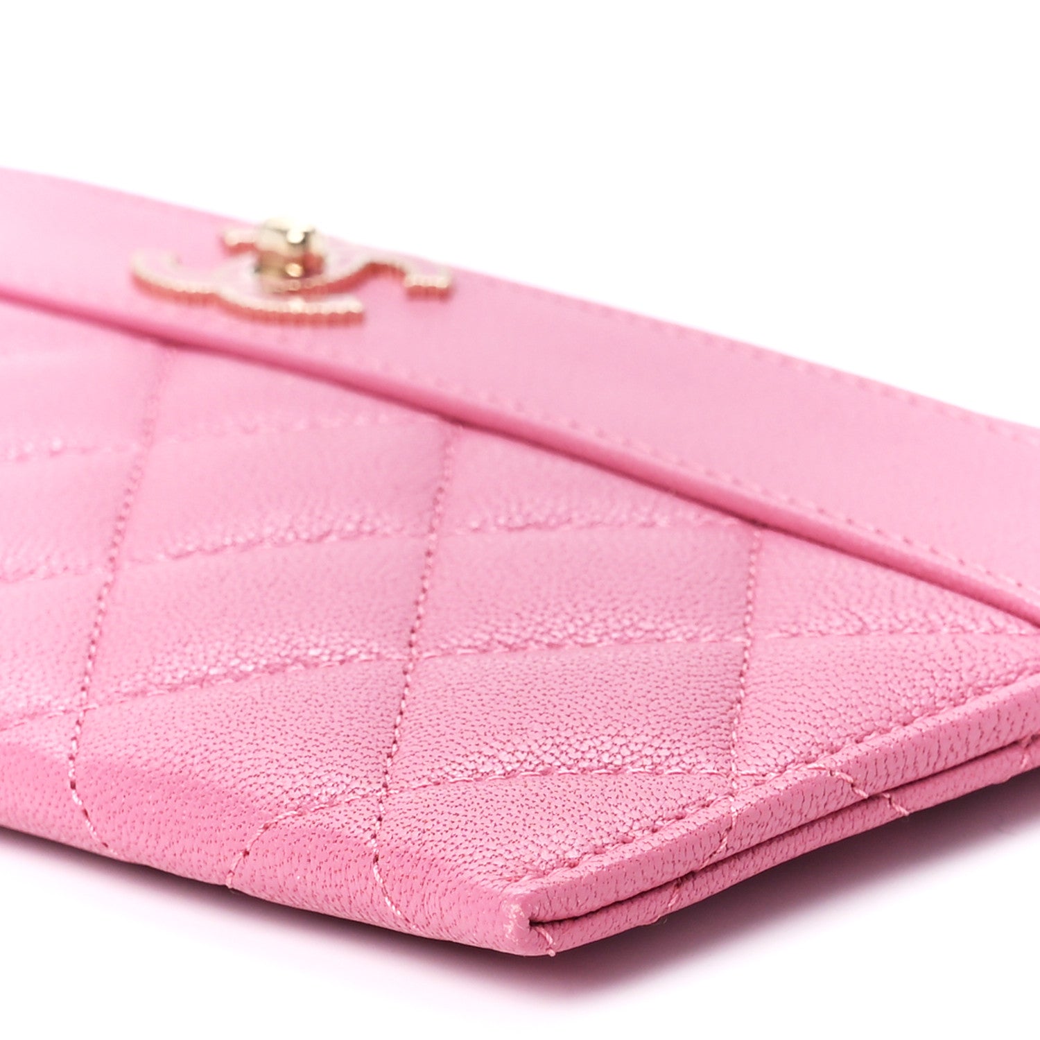 Chanel Sheepskin Quilted Mademoiselle Vintage Zip Pouch Pink 12 of 12