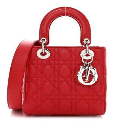Christian Dior Lambskin Cannage Small My ABCDior Lady Dior Red 1 of 11