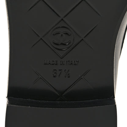 Chanel Lambskin Quilted CC Turnlock Loafers 37.5 Black 7 of 9