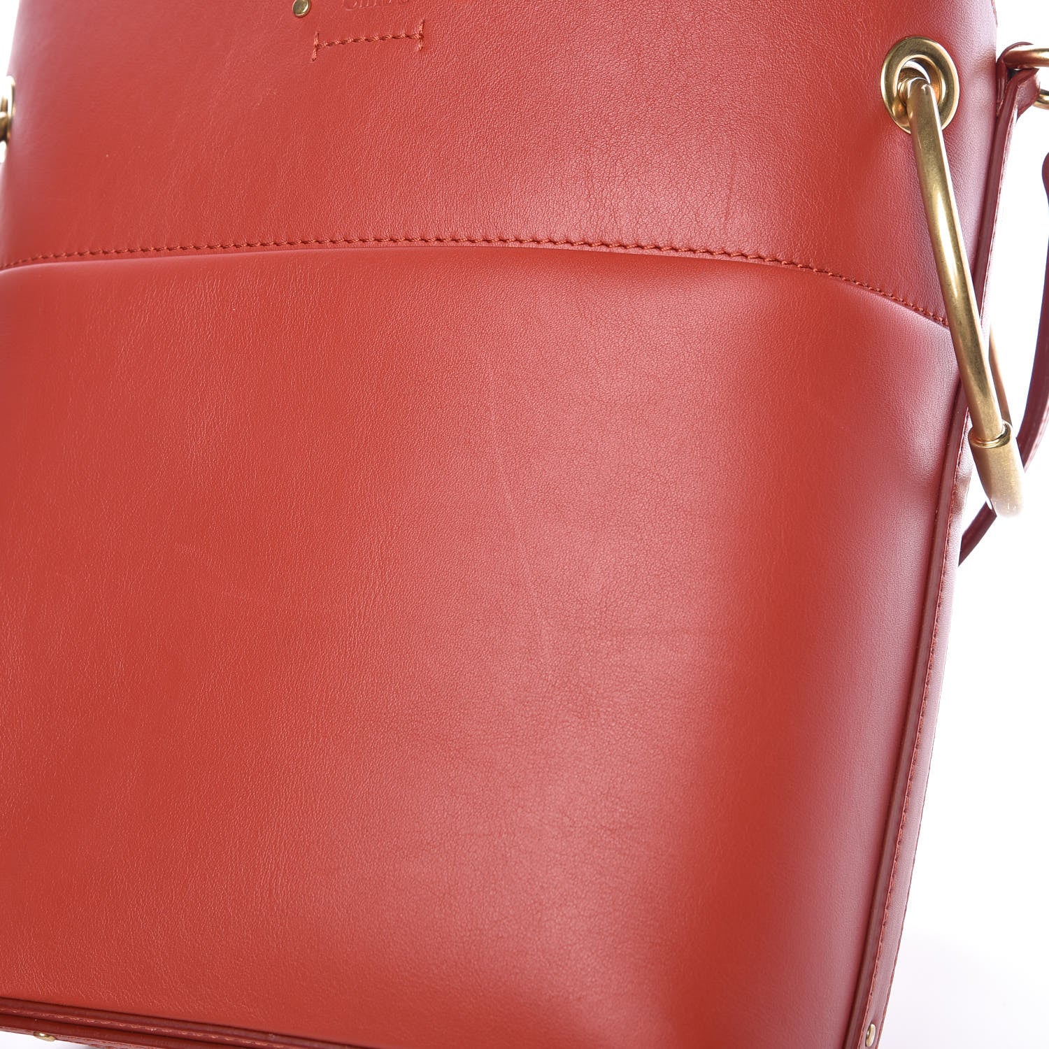 Chloe Smooth Calfskin Medium Roy Bucket Bag Earthy Red 9 of 9
