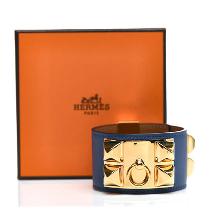 Hermes Swift Collier de Chien CDC Bracelet T3 Bleu Agate 4 of 4