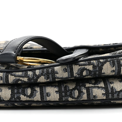 Christian Dior Oblique Saddle Bag Blue 8 of 12