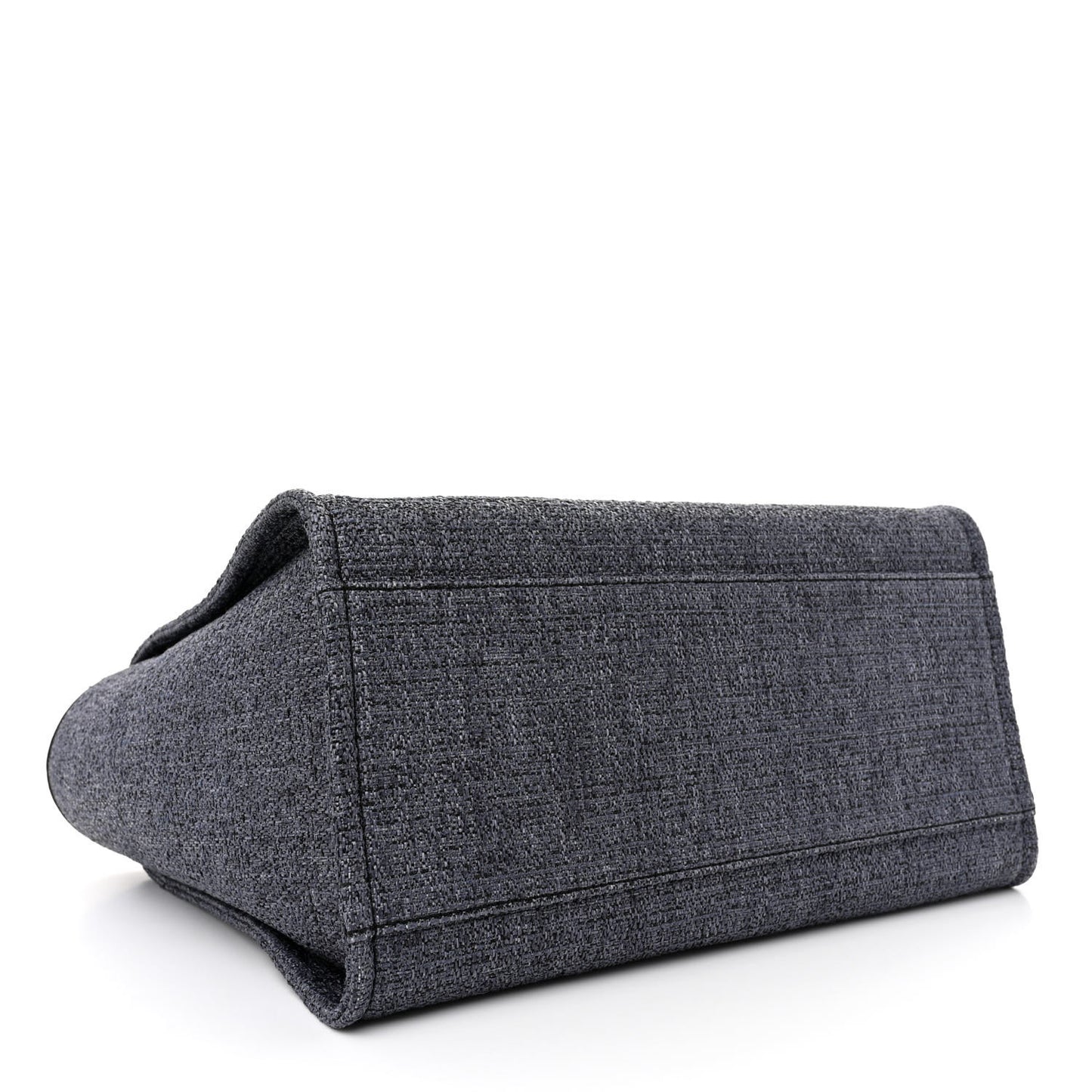 Lurex Boucle Medium Deauville Tote Black