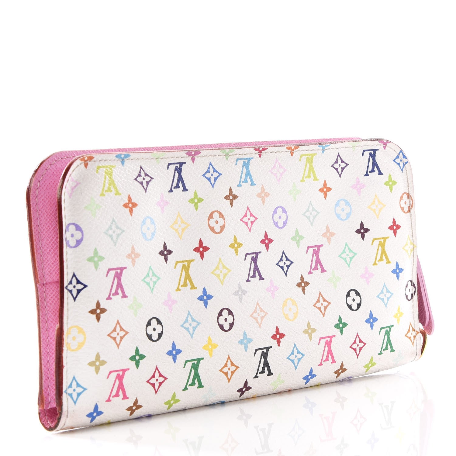 Louis Vuitton Monogram Multicolor Insolite Wallet White Litchi 2 of 10