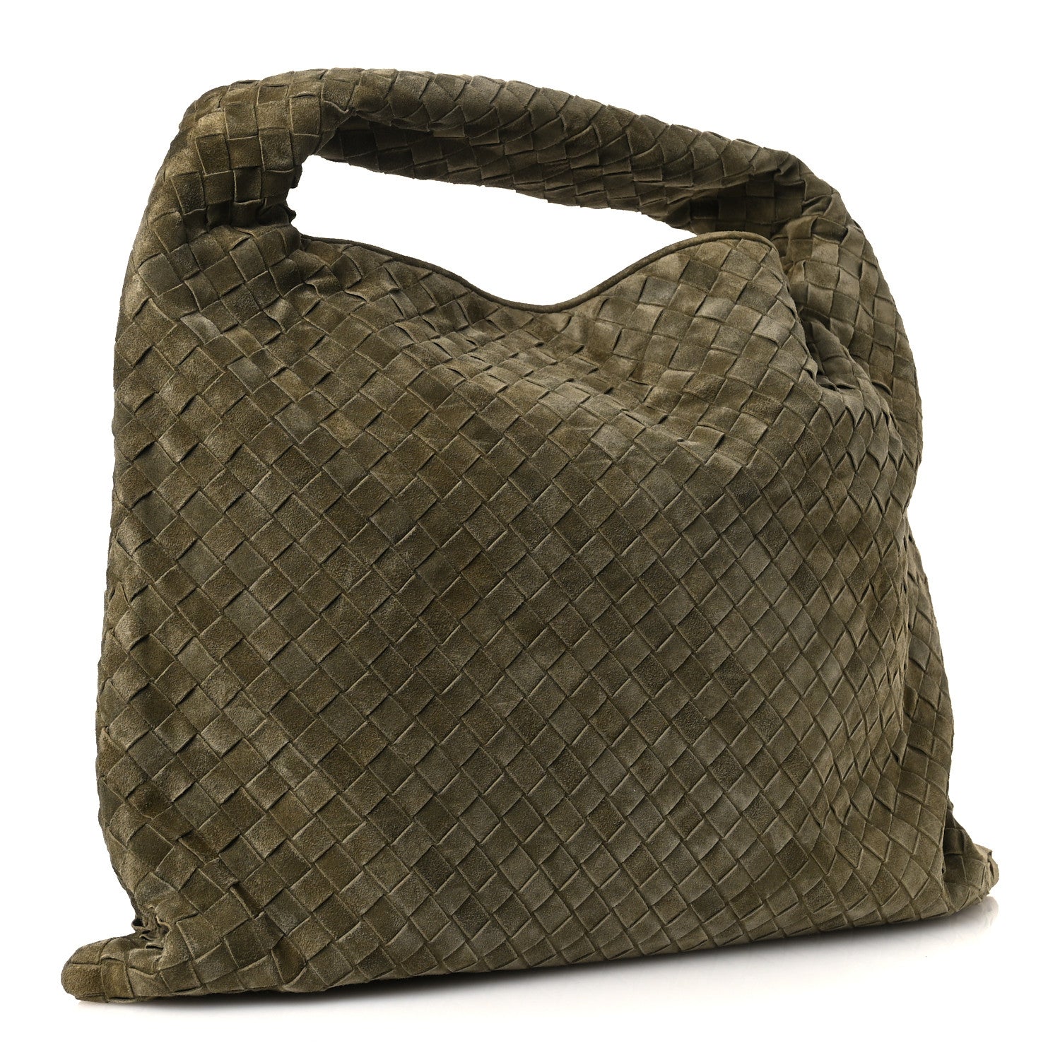 Bottega Veneta Suede Intrecciato Large Hop Mud 3 of 10
