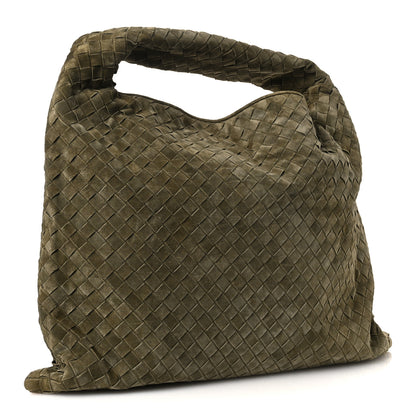 Bottega Veneta Suede Intrecciato Large Hop Mud 3 of 10