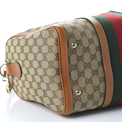 Gucci Monogram Vintage Web Medium Boston Tobacco 6 of 10