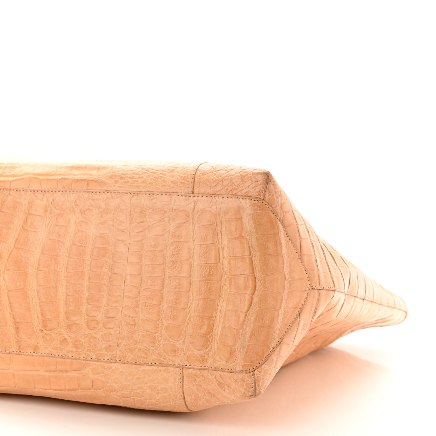 Nancy Gonzalez Crocodile Leaf Tote Beige 9 of 11