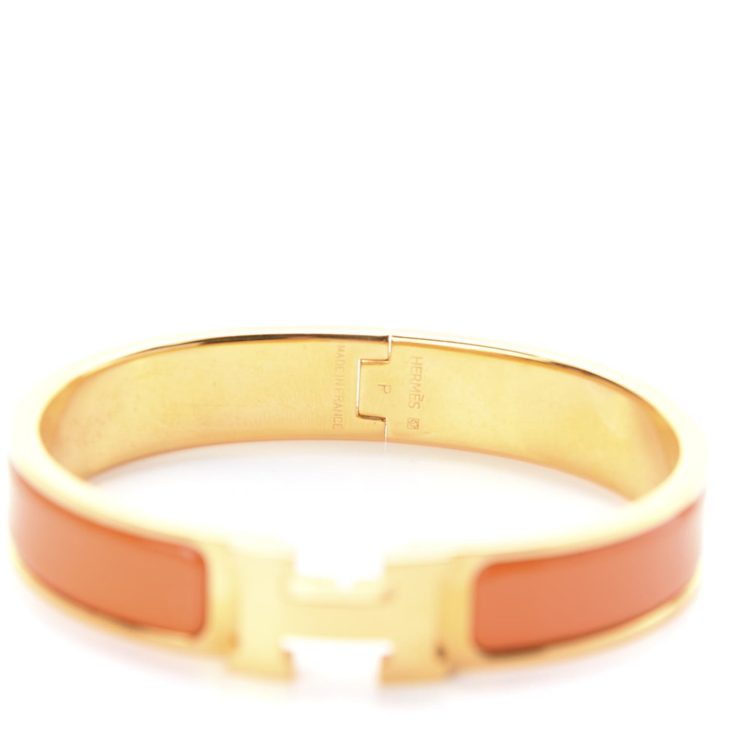 Enamel Narrow Clic Clac H Bracelet GM Orange