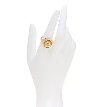 Louis Vuitton 18K Yellow Gold Diamond B Blossom Signet Ring 55 7.25 2 of 5