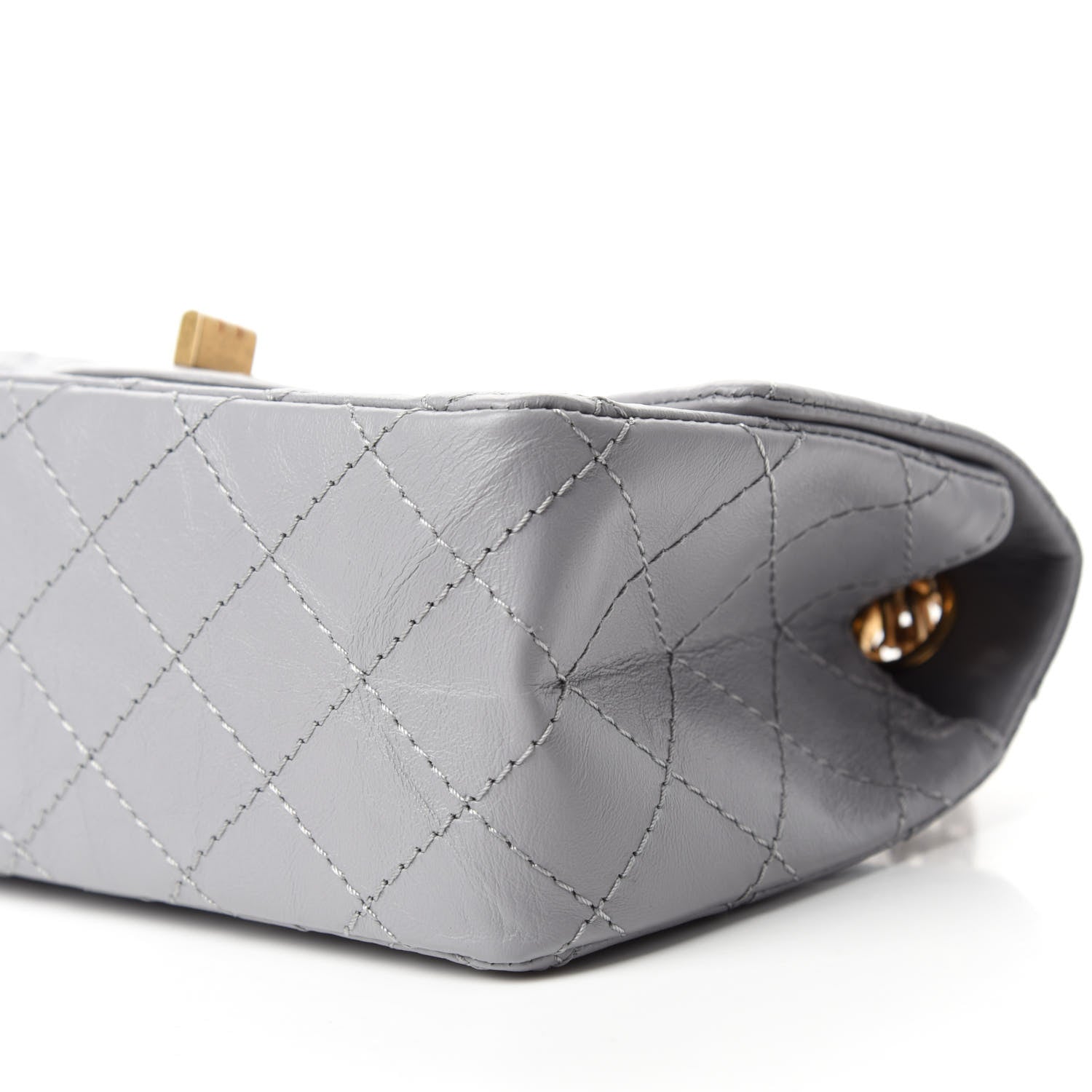 Chanel Aged Calfskin Quilted 2.55 Reissue Mini Flap Grey 7 of 11