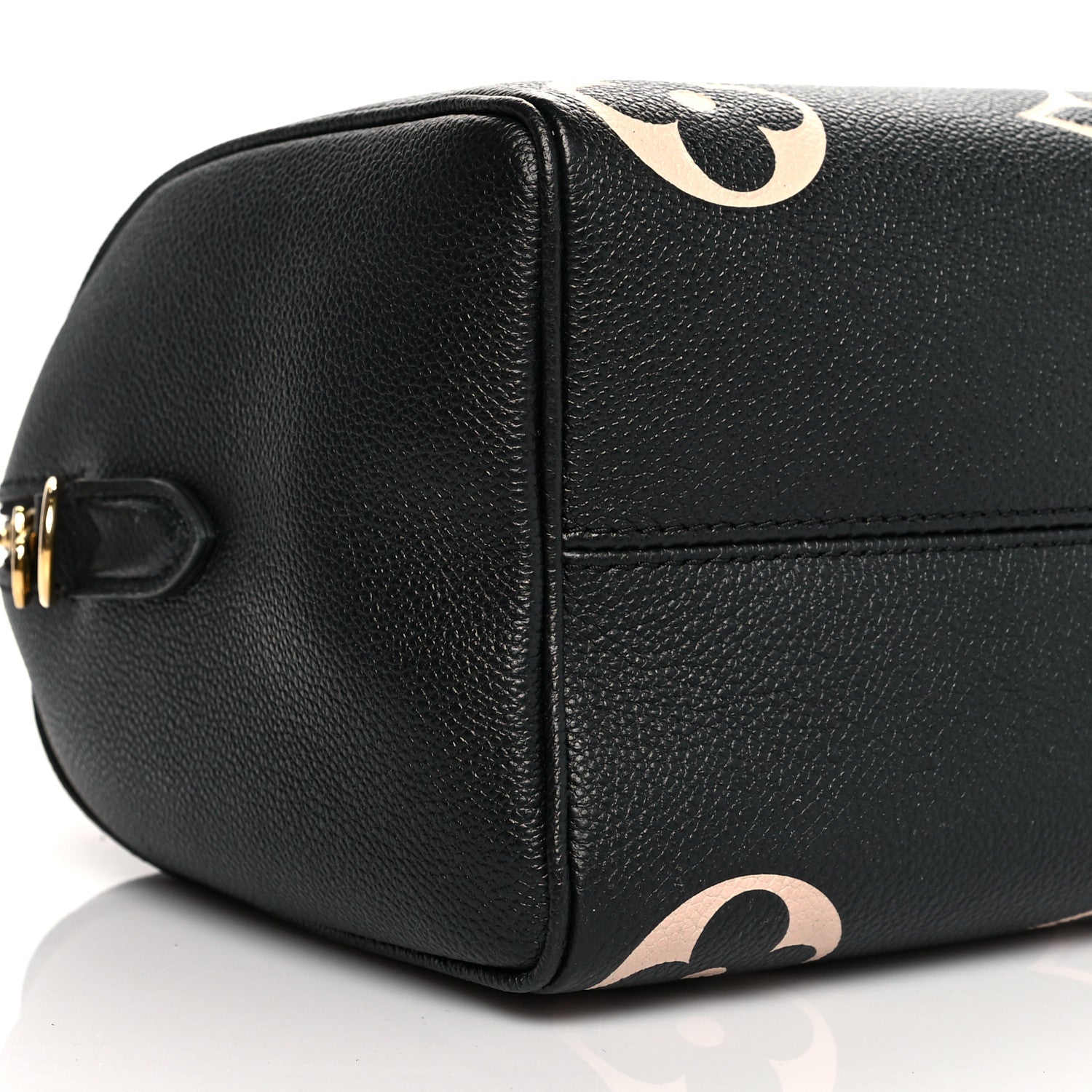 Louis Vuitton Empreinte Monogram Giant Speedy Bandouliere 25 Black Beige 9 of 11