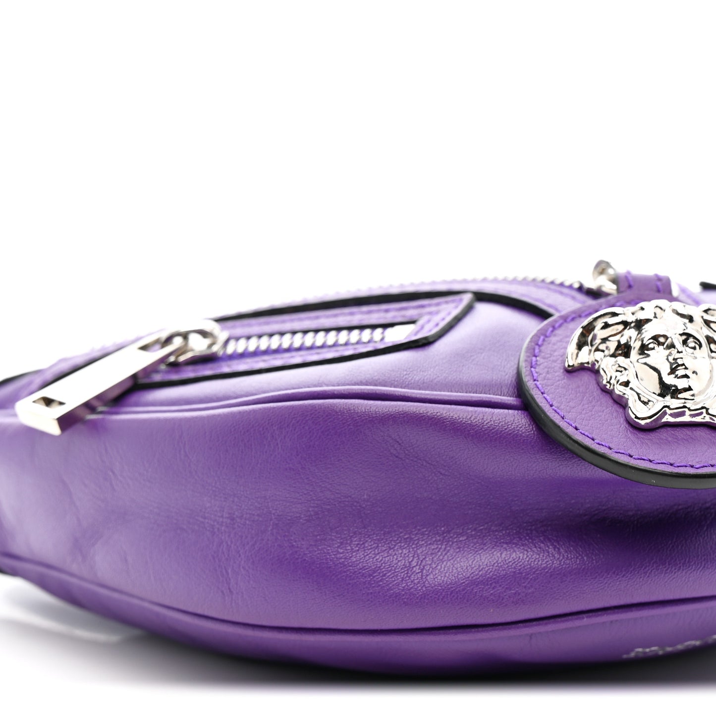 Calfskin Mini Repeat Zip Hobo Purple