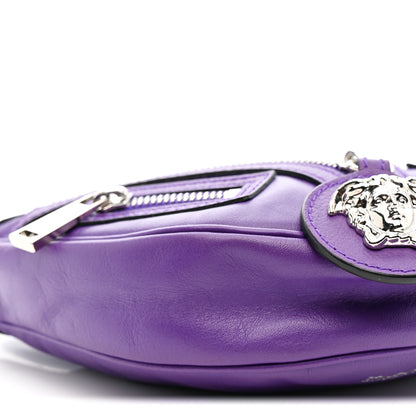 Versace Calfskin Mini Repeat Zip Hobo Purple 9 of 10