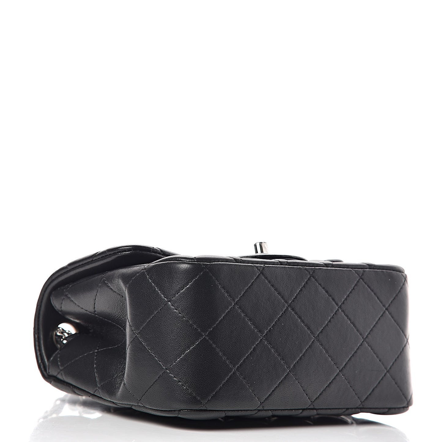 Lambskin Quilted Mini Square Flap Black
