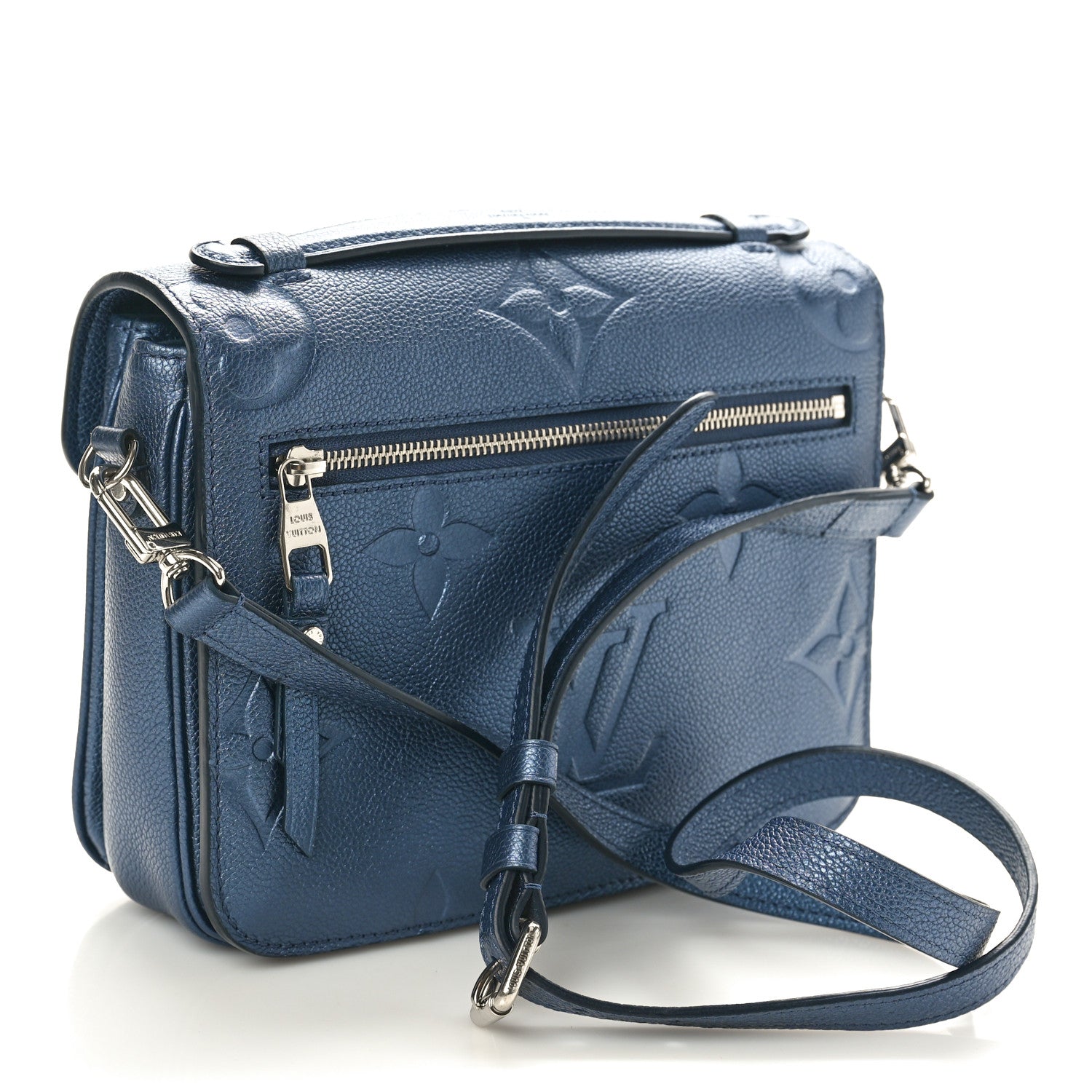 Louis Vuitton Metallic Empreinte Monogram Giant Pochette Metis Navy Nacre 2 of 9