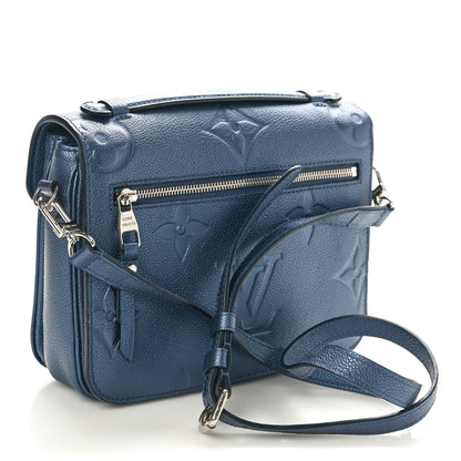 Louis Vuitton Metallic Empreinte Monogram Giant Pochette Metis Navy Nacre 2 of 9