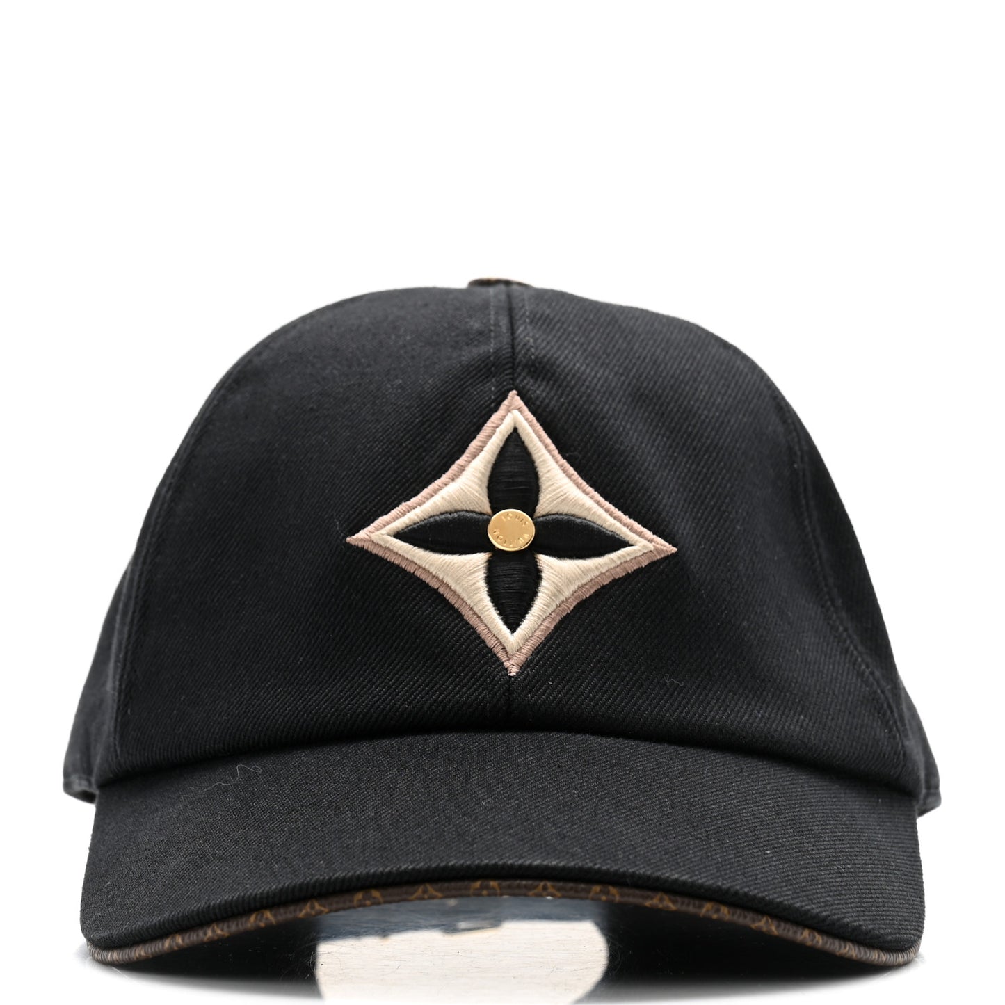 Monogram Cotton Jacquard Embroidered LV Day Cap M Black