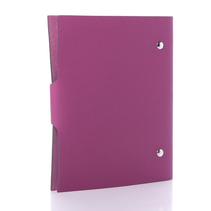 Hermes Togo Ulysse MM Notebook Cover Rose Pourpre 6 of 17