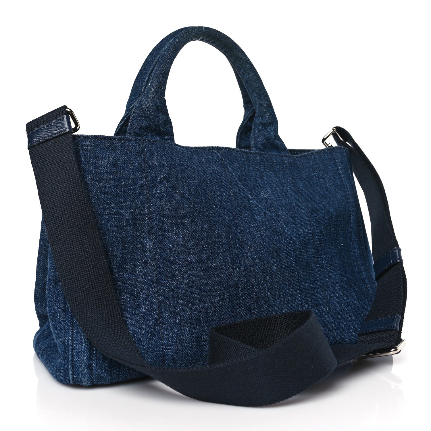 Prada Canapa Denim Crystal Studded Tote Avio 3 of 8