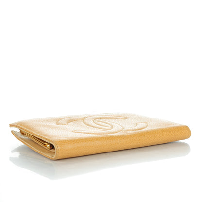 Chanel Caviar Timeless CC French Wallet Beige 4 of 7