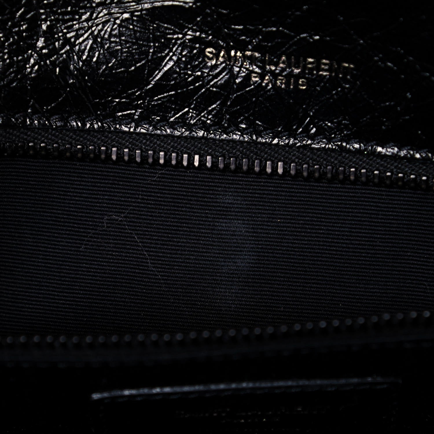 Saint Laurent Crinkled Calfskin Matelasse Monogram Medium Niki Chain Satchel Black 7 of 10