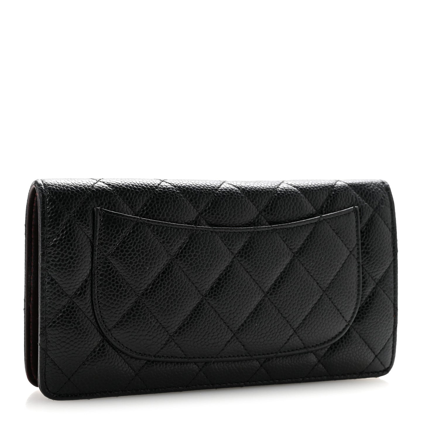 Caviar Quilted Yen Wallet Black