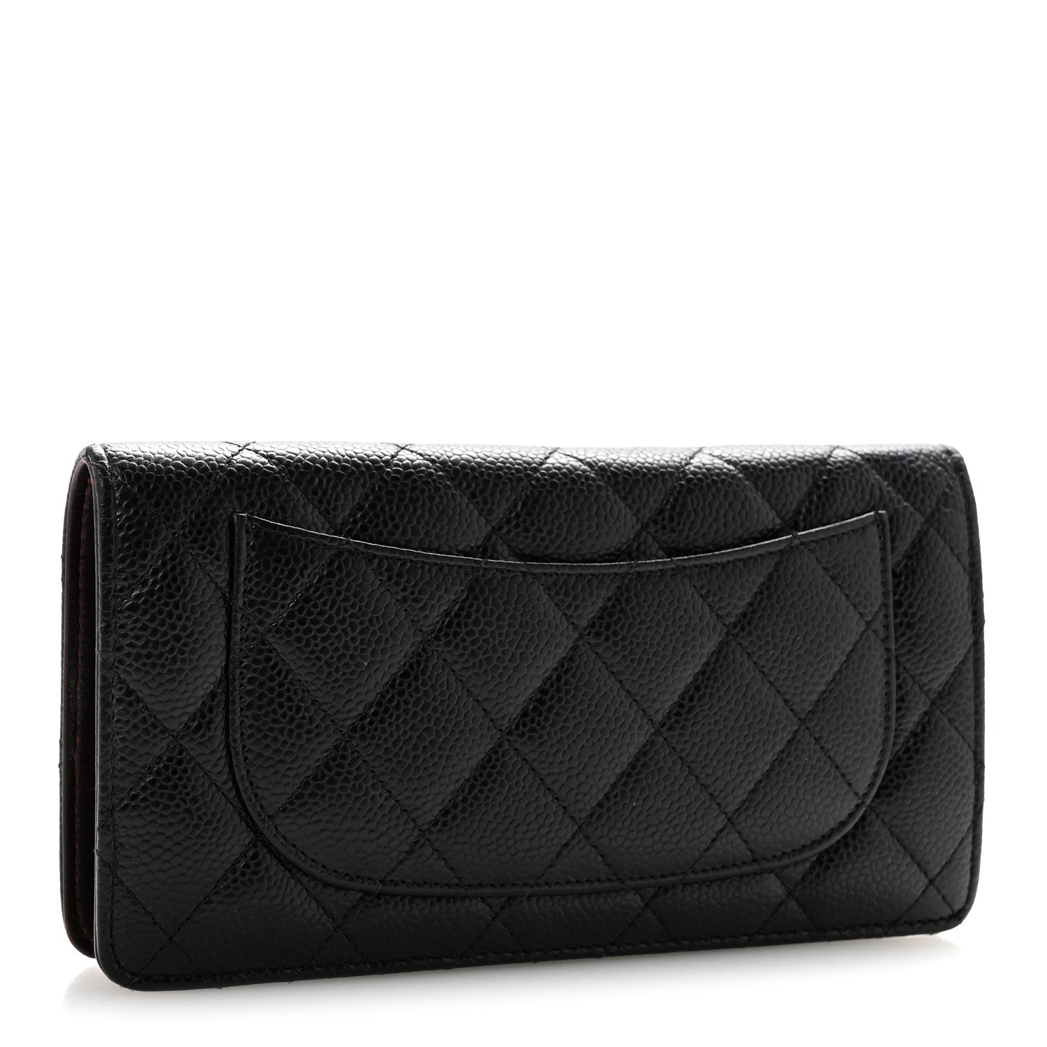 Chanel Caviar Quilted Yen Wallet Black 3 of 12