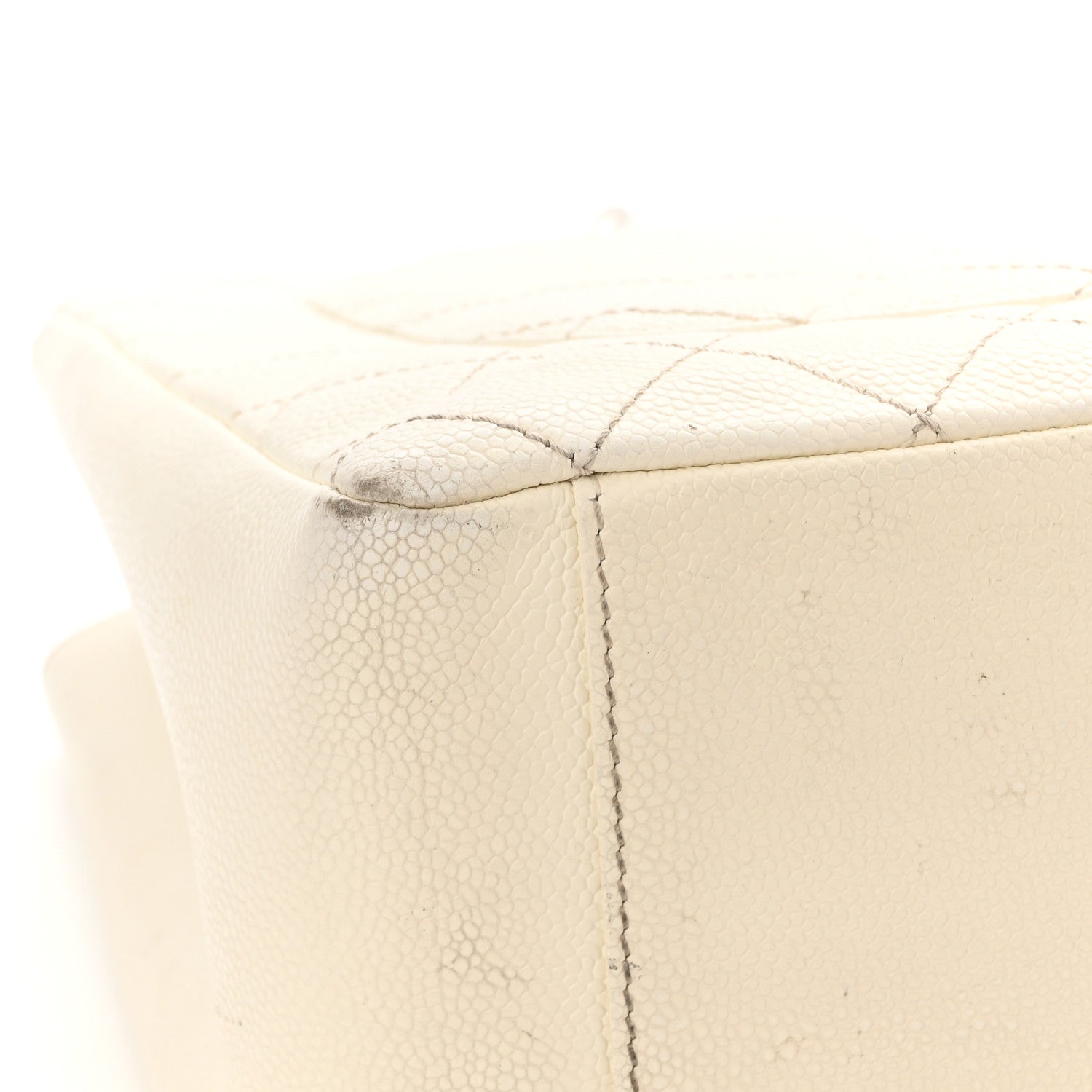 Chanel Caviar Quilted Grand Shopping Tote GST White 15 of 19