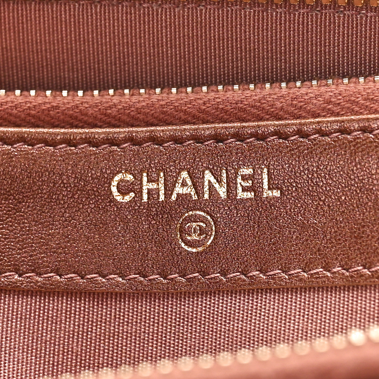 Chanel Goatskin Enamel Quilted Small Clutch With Chain Brown 6 of 10