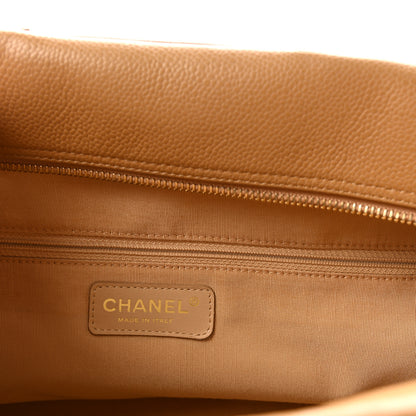 Chanel Caviar Quilted Large Bowler Bag Beige 6 of 10