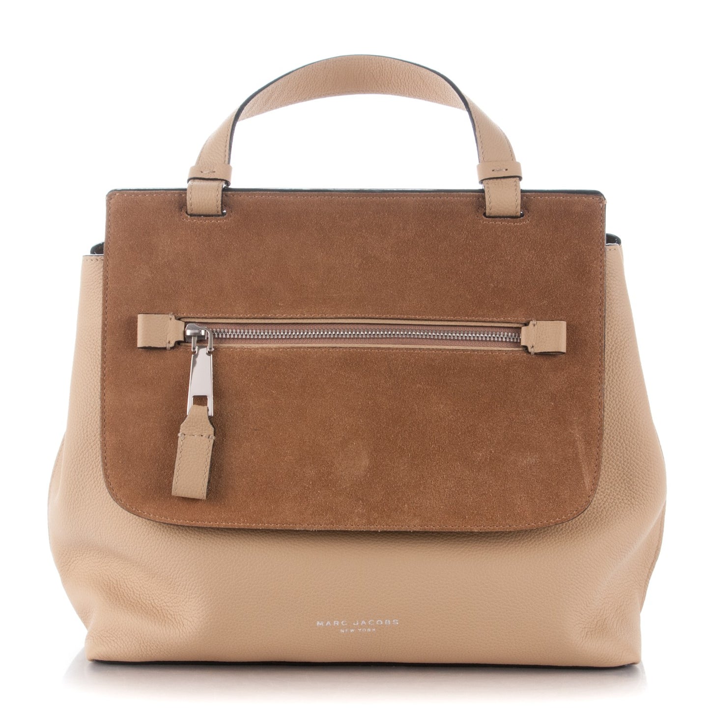 Calfskin Suede Large Waverly Satchel Camel