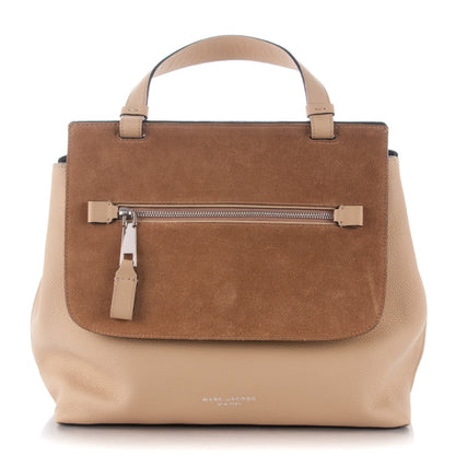 Marc Jacobs Calfskin Suede Large Waverly Satchel Camel 1 of 9