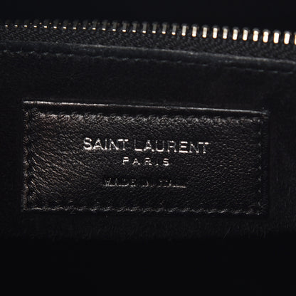 Saint Laurent Calfskin Crocodile Embossed Small Sac de Jour Black 10 of 11
