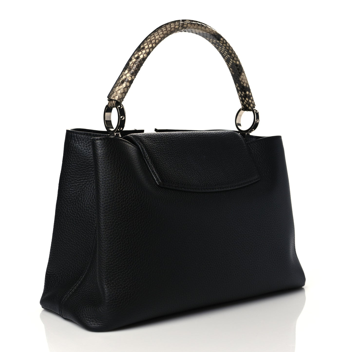 Taurillon Python Capucines MM Black