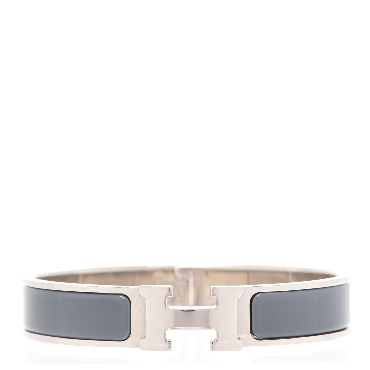 Enamel Narrow Clic Clac H Bracelet PM Ardoise