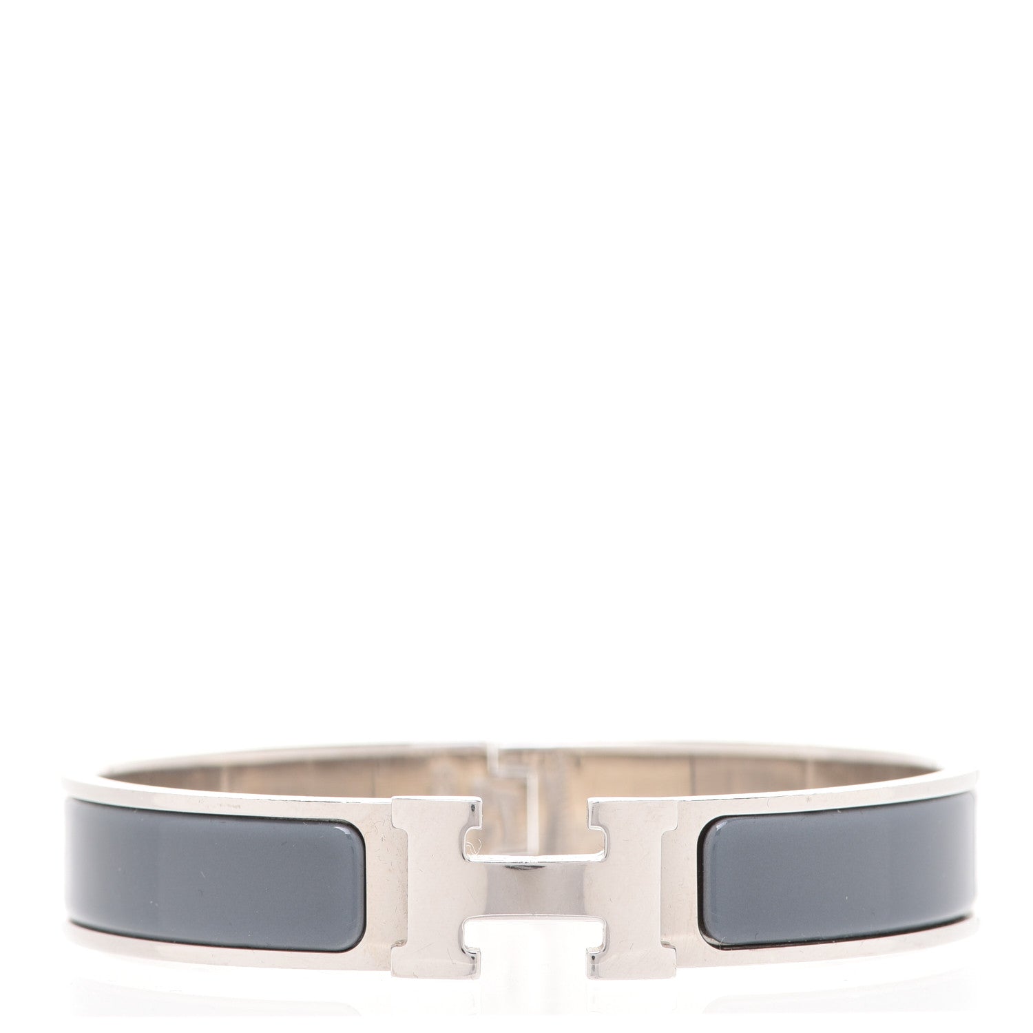 Hermes Enamel Narrow Clic Clac H Bracelet PM Ardoise 1 of 7