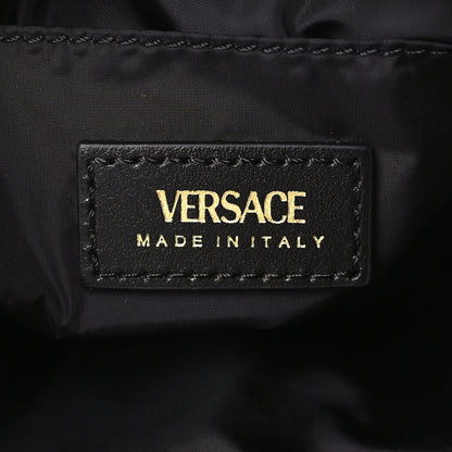 Versace Nylon Tribute Chain Crossbody Shoulder Bag Dark Pink Black 6 of 8
