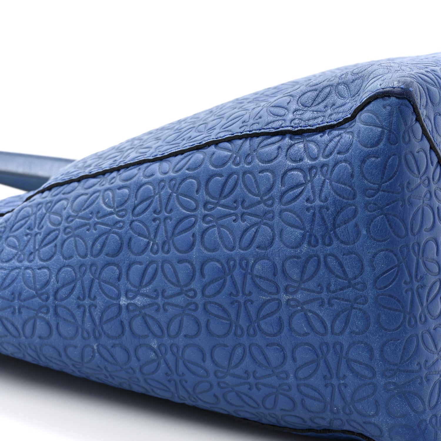 Loewe Calfskin Anagram Embossed Tote Blue 17 of 20