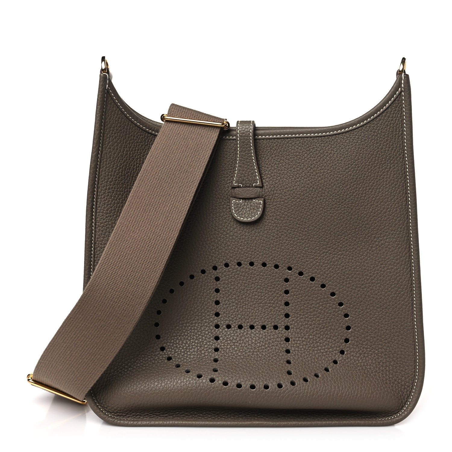 Hermes Taurillon Clemence Evelyne III PM Etoupe 1 of 9