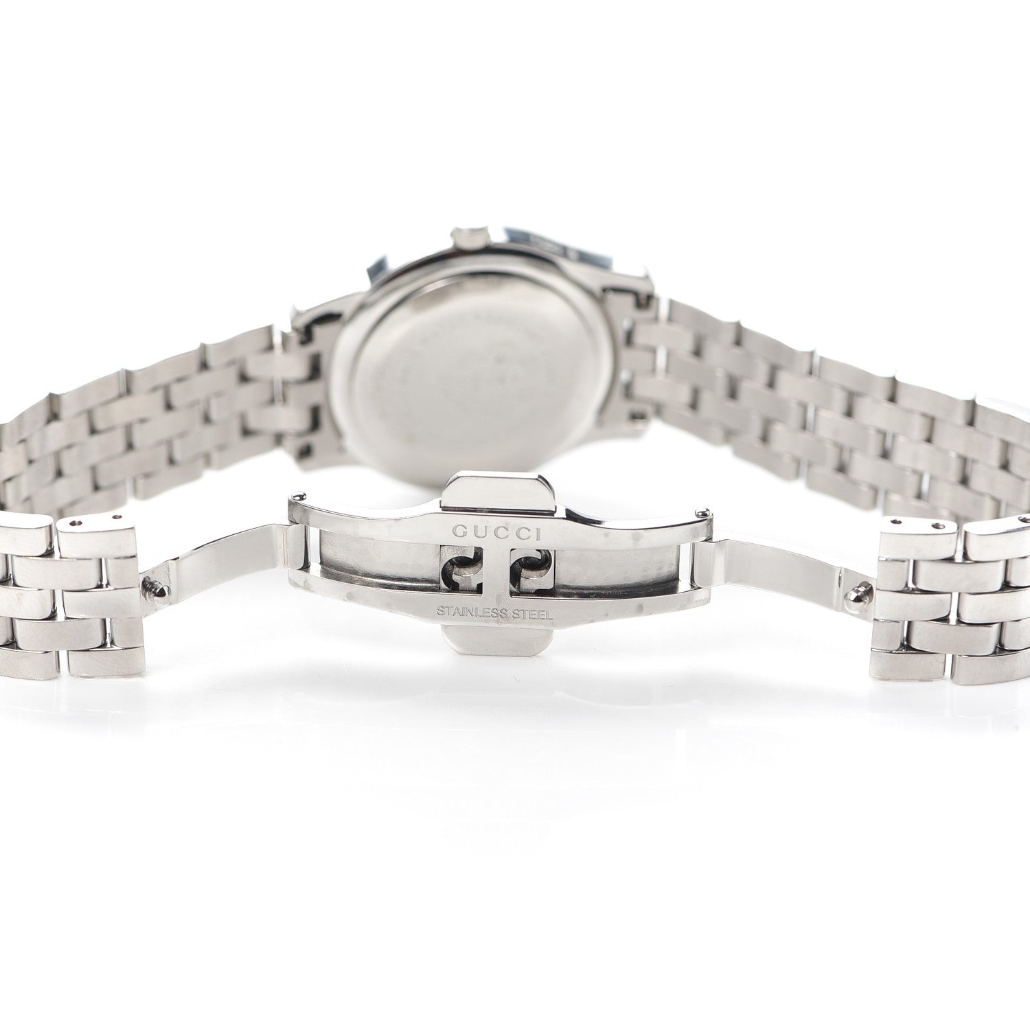 Gucci Stainless Steel Diamond Bezel Mother of Pearl 27mm 5500L Quartz Watch 5 of 5