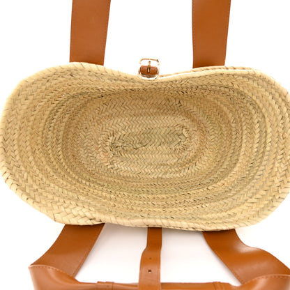 Chloe Raffia Smooth Calfskin Medium Sense Basket Caramel 5 of 9