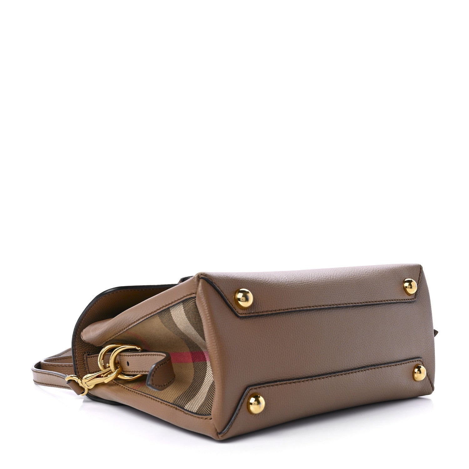 Burberry Derby Calfskin House Check Small Camberley Dark Sand 6 of 8