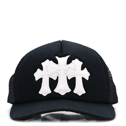 Chrome Hearts Cotton Mesh Triple Cross Cemetery CH Trucker Hat Black White 3 of 8