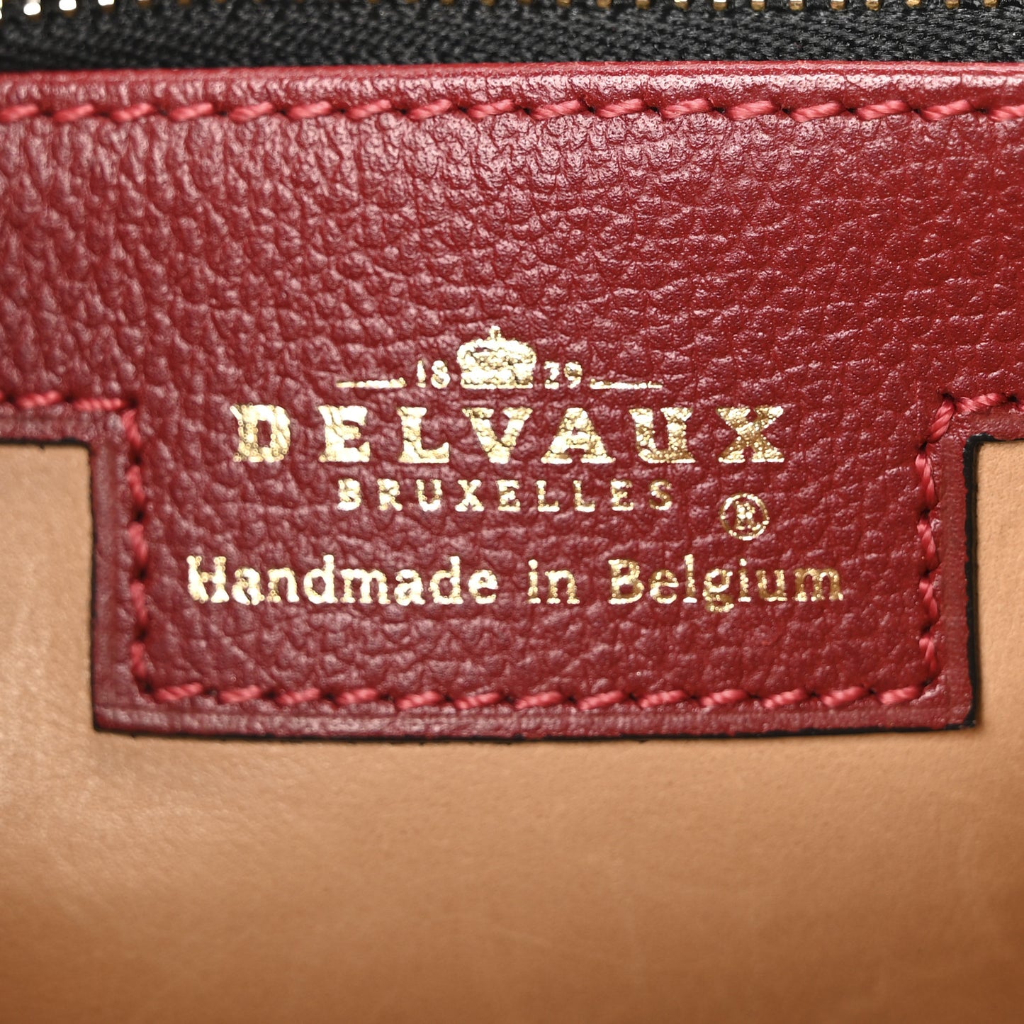 Grained Calfskin MM Brillant Satchel Red