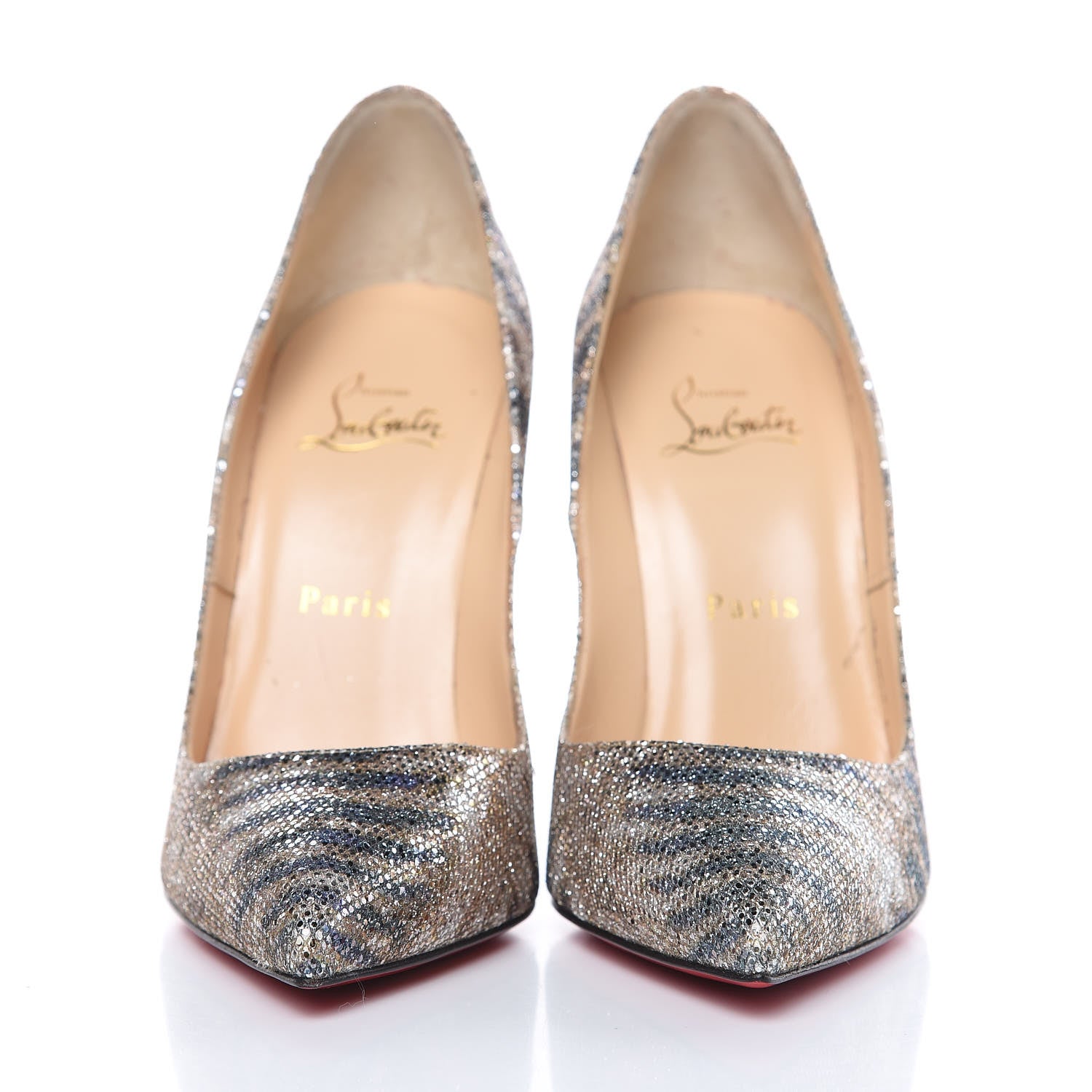 Christian Louboutin Glitter Sirene Pigalle Follies 120 Pumps 38.5 Gold 2 of 9