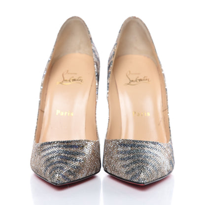 Christian Louboutin Glitter Sirene Pigalle Follies 120 Pumps 38.5 Gold 2 of 9