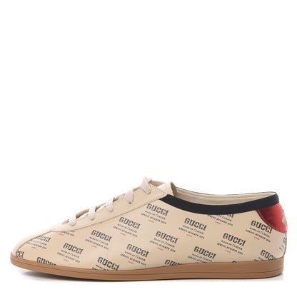Gucci Calfskin Stamp Print Mens Falacer Sneakers 7.5 Soy 1 of 7