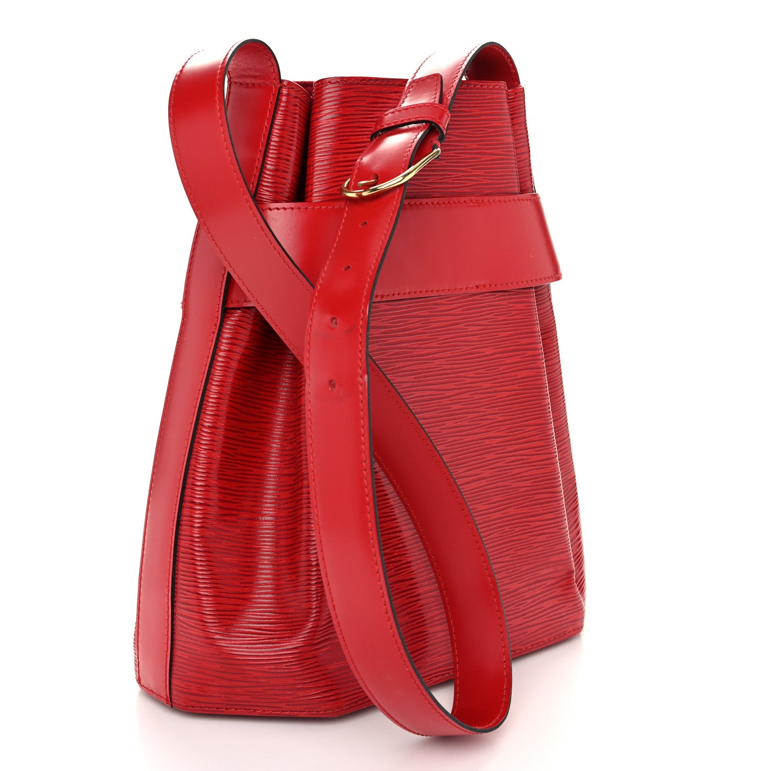 Louis Vuitton Epi Sac D'epaule Castillan Red 3 of 10